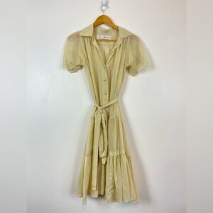 VINTAGE SYDNEY CARVIN MILLIKEN Waisted Tiered Gauzy Dress